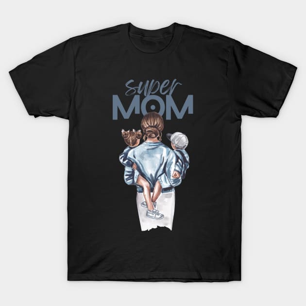 Super Mom T-Shirt by Helen Morgan